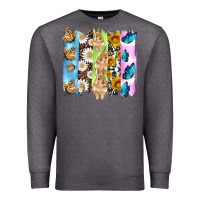 Charcoal Heather easter bunny butterfly daisy and sunflower with cowhide and  leopard b Premium Sweatshirt - Artiststas