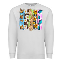 Dove Grey easter bunny butterfly daisy and sunflower with cowhide and  leopard b Premium Sweatshirt - Artiststas