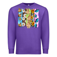 Easter Bunny Butterfly Daisy And Sunflower With Cowhide And  Leopard B Premium Sweatshirt | Teevron