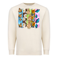 Sandshell easter bunny butterfly daisy and sunflower with cowhide and  leopard b Premium Sweatshirt - Artiststas