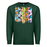 Sports Green easter bunny butterfly daisy and sunflower with cowhide and  leopard b Premium Sweatshirt - Artiststas