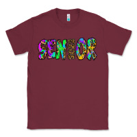 Burgundy senior 2022 tie die leopard Classic Tee - RanaPortraitStore