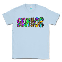 Dusty Blue senior 2022 tie die leopard Classic Tee - RanaPortraitStore