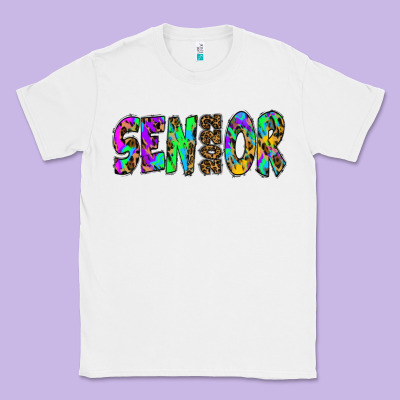 Senior 2022 Tie Die Leopard Classic Tee Designed By Ranaportraitstore