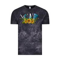 Cloud Black nail tools with sunflower Vintage Tee - BarkalooDesign