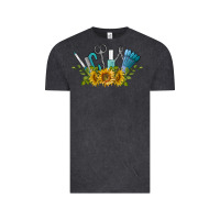 Vintage Black nail tools with sunflower Vintage Tee - BarkalooDesign