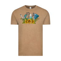 Vintage Coffee nail tools with sunflower Vintage Tee - BarkalooDesign
