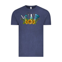 Vintage Denim nail tools with sunflower Vintage Tee - BarkalooDesign