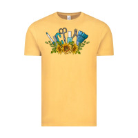 Vintage Mustard nail tools with sunflower Vintage Tee - BarkalooDesign
