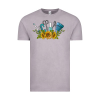 Vintage Zinc nail tools with sunflower Vintage Tee - BarkalooDesign