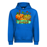 Cobalt thankful pumpkins with glitter Urban Hoodie - MaliasSmallBusiness