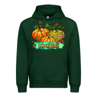 Forest Green thankful pumpkins with glitter Urban Hoodie - MaliasSmallBusiness