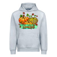 Heather Grey thankful pumpkins with glitter Urban Hoodie - MaliasSmallBusiness