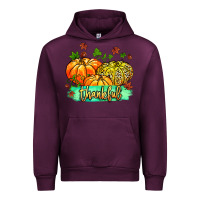 Mauve Wine thankful pumpkins with glitter Urban Hoodie - MaliasSmallBusiness