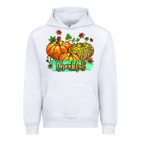 White thankful pumpkins with glitter Urban Hoodie - MaliasSmallBusiness