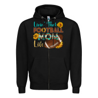 Black livin' that football mom life Zipper Hoodie - HRA Design Shop