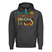 Charcoal Heather livin' that football mom life Zipper Hoodie - HRA Design Shop