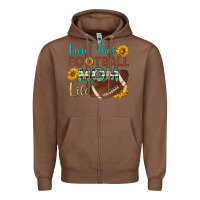 Chestnut livin' that football mom life Zipper Hoodie - HRA Design Shop