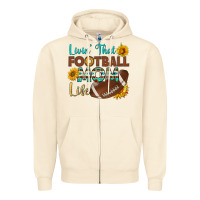 Livin' That Football Mom Life Zipper Hoodie | Teevron