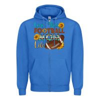 True Royal livin' that football mom life Zipper Hoodie - HRA Design Shop