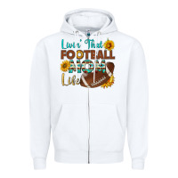 White livin' that football mom life Zipper Hoodie - HRA Design Shop