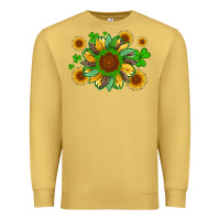 Antique Gold st patricks sunflowers with shamrock and glitters with leopard Premium Sweatshirt - Artiststas