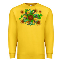 Lemon st patricks sunflowers with shamrock and glitters with leopard Premium Sweatshirt - Artiststas