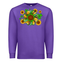 Purple st patricks sunflowers with shamrock and glitters with leopard Premium Sweatshirt - Artiststas