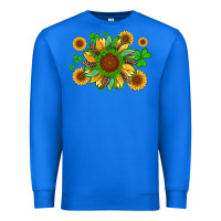 True Royal st patricks sunflowers with shamrock and glitters with leopard Premium Sweatshirt - Artiststas