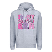 Heather Grey in my volleyball era Premium Hoodie - MaliasSmallBusiness