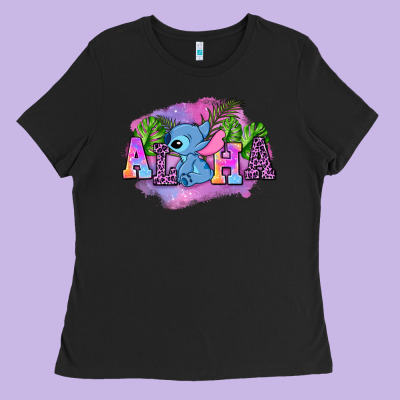 Aloha Stitch Ladies Tee Designed By Adodesignshop