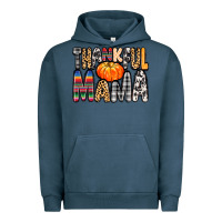 Pigment Midnight Navy Thankful Mama Urban Hoodie - MaliasSmallBusiness