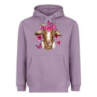 Lavender pink floral bandana goat Heavyweight Hoodie - Jasminsmagicworld