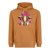 Meerkat pink floral bandana goat Heavyweight Hoodie - Jasminsmagicworld