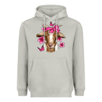 Moon Dust pink floral bandana goat Heavyweight Hoodie - Jasminsmagicworld