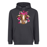 Smoke pink floral bandana goat Heavyweight Hoodie - Jasminsmagicworld