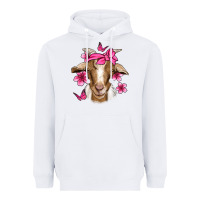 White pink floral bandana goat Heavyweight Hoodie - Jasminsmagicworld