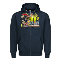 Navy three up down softball Zipper Hoodie - RacoonDesign
