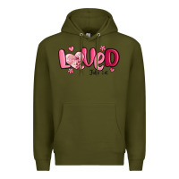 Army Green valentine's day loved john 3 16 Premium Hoodie - MaliasSmallBusiness