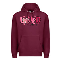 Burgundy valentine's day loved john 3 16 Premium Hoodie - MaliasSmallBusiness