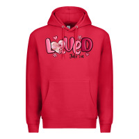 Cardinal valentine's day loved john 3 16 Premium Hoodie - MaliasSmallBusiness
