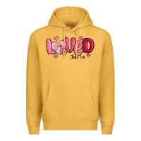 Mustard valentine's day loved john 3 16 Premium Hoodie - MaliasSmallBusiness