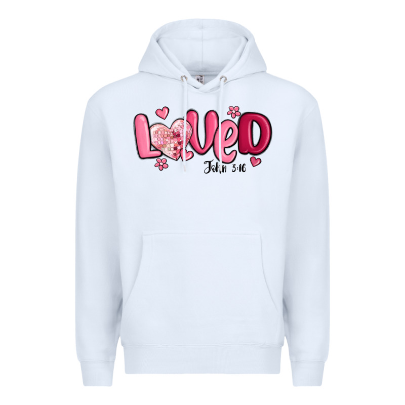 Valentine's Day Loved John 3 16 Premium Hoodie by MaliasSmallBusiness | Teevron