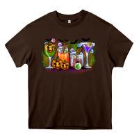 Chocolate Brown halloween Heavy Core Tee - CowhideDigitalArt
