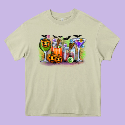 Halloween Heavy Core Tee Designed By Cowhidedigitalart