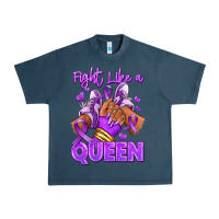 Midnight Navy fight like a queen lupus awareness afro girl sneak Urban Heavy Tee - RanaPortraitStore
