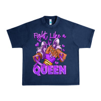 Navy fight like a queen lupus awareness afro girl sneak Urban Heavy Tee - RanaPortraitStore
