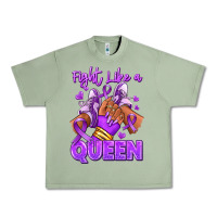 Fight Like A Queen Lupus Awareness Afro Girl Sneak Urban Heavy Tee | Teevron