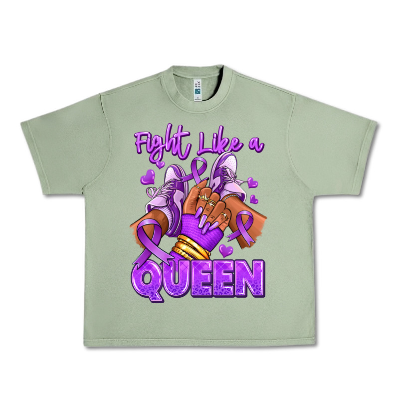 Fight Like A Queen Lupus Awareness Afro Girl Sneak Urban Heavy Tee by RanaPortraitStore | Teevron
