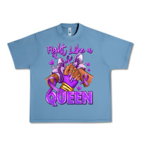 Pebble Blue fight like a queen lupus awareness afro girl sneak Urban Heavy Tee - RanaPortraitStore